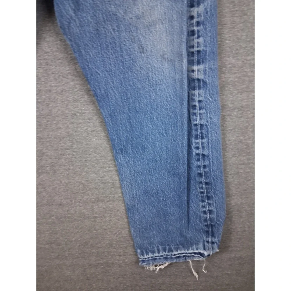 Levis Jeans Mens‎ 40x27 Blue Denim 501 USA Faded Button Fly Suspender